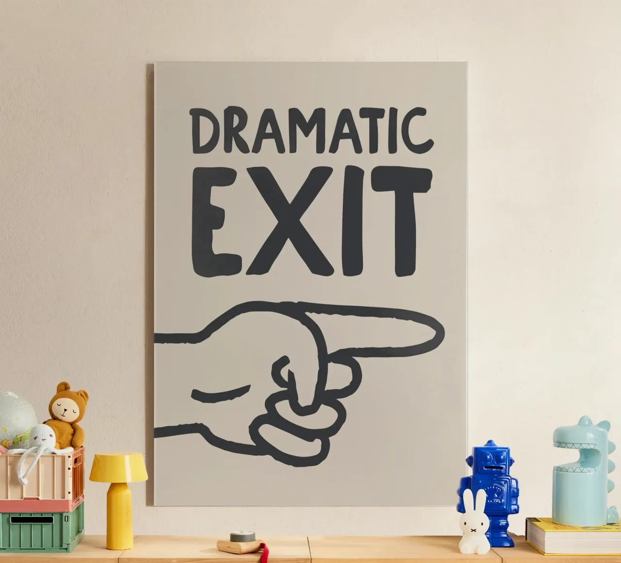 Dramatic Exit Sign (Right) acryl van Attaboy Dsgn