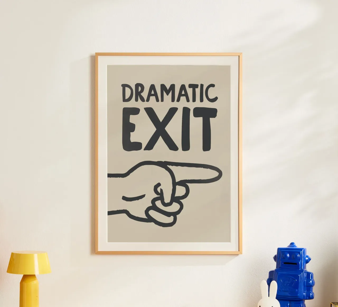 Dramatic Exit Sign (Right) poster by Attaboy Dsgn