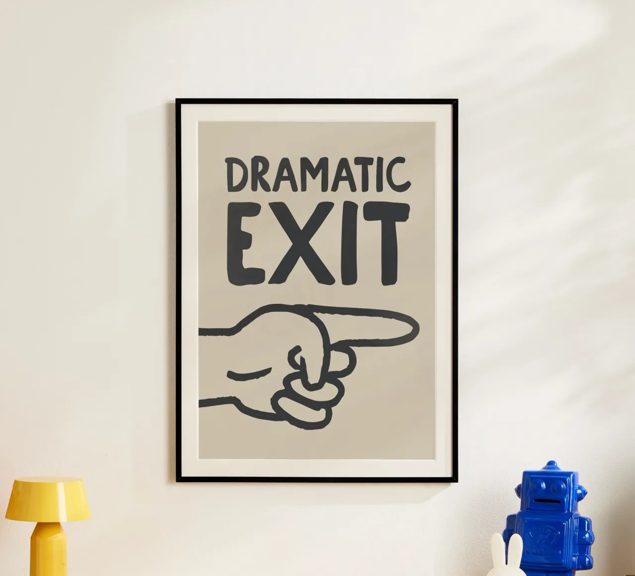 Dramatic Exit Sign (Right) poster by Attaboy Dsgn