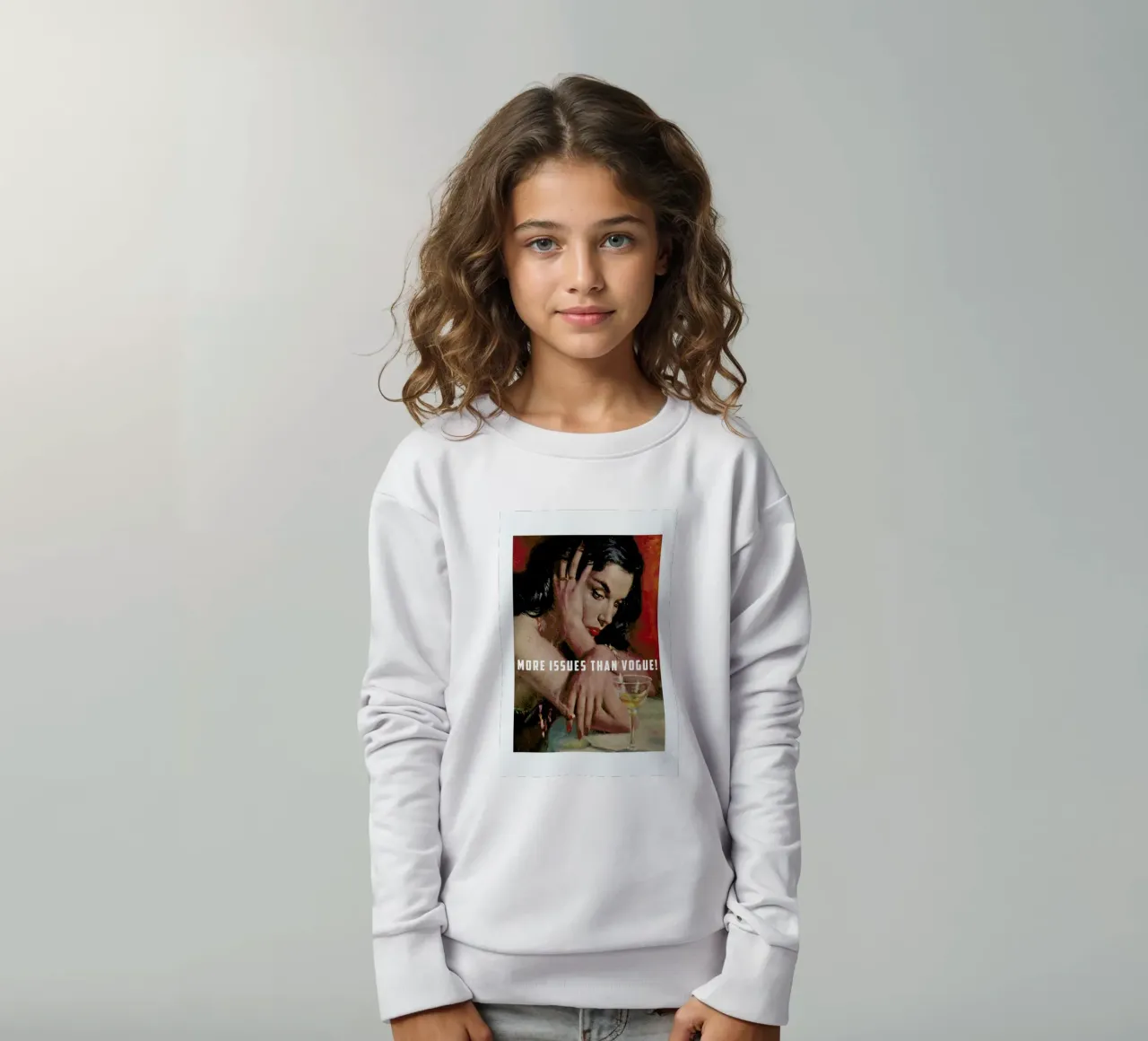 More Issues Than Vogue! felpa bambino da Gallery Print and Art Limited
