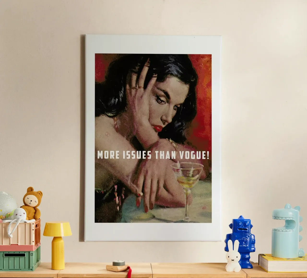 More Issues Than Vogue! tela da Gallery Print and Art Limited