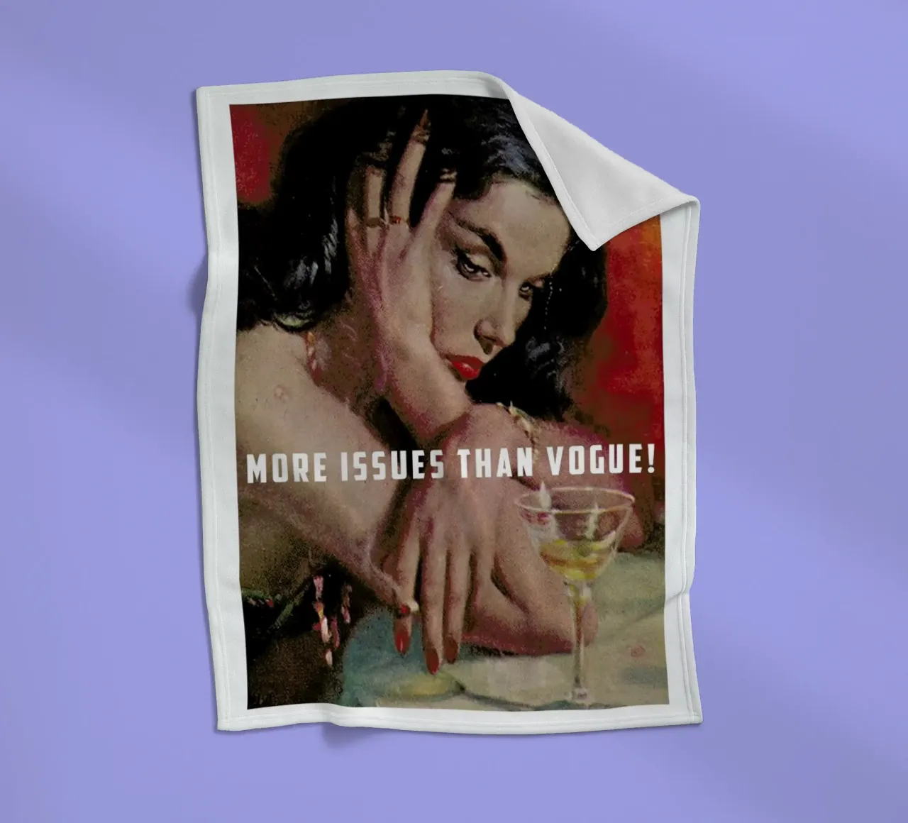 More Issues Than Vogue! coperta in pile da Gallery Print and Art Limited