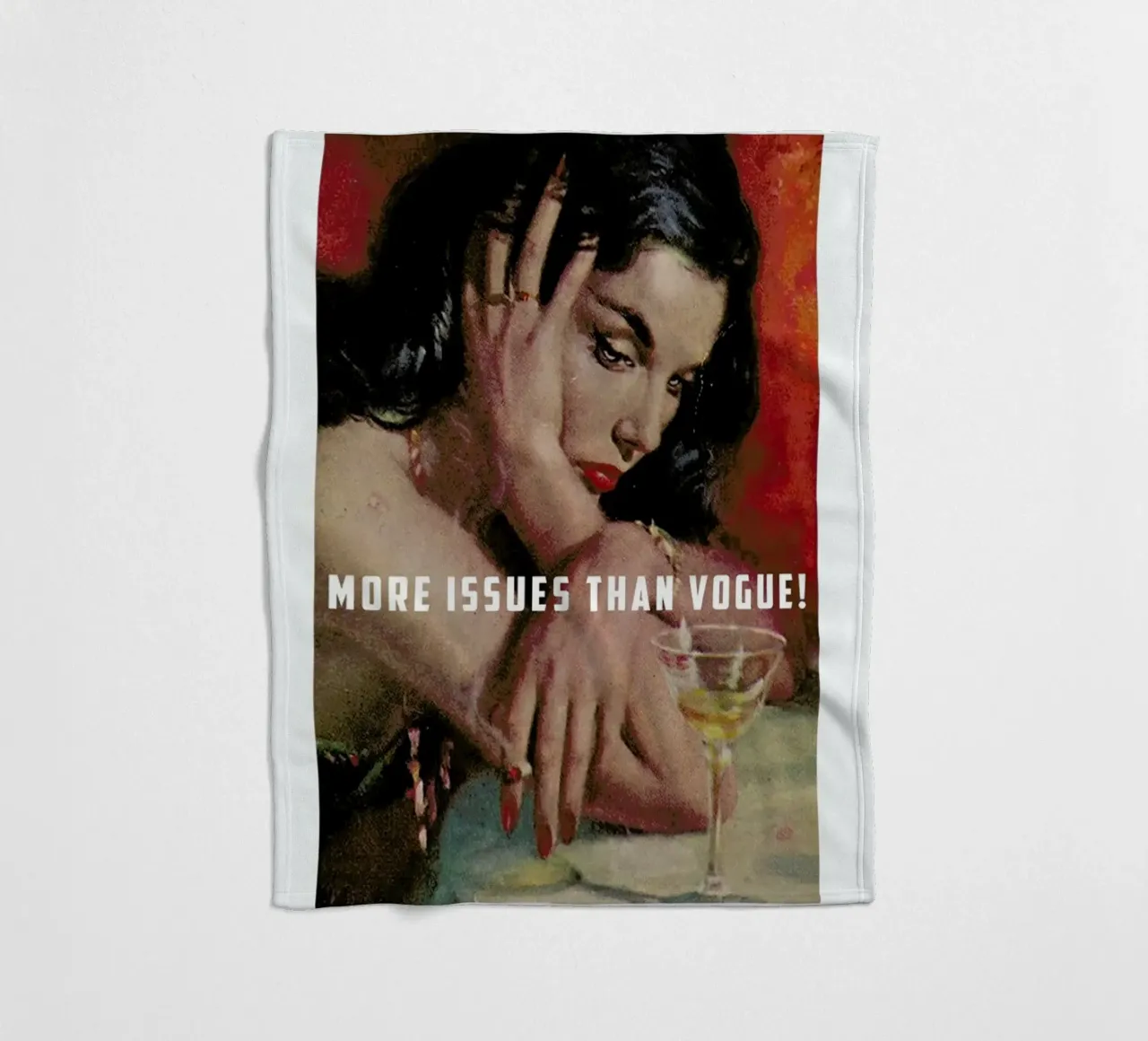 More Issues Than Vogue! coperta in pile da Gallery Print and Art Limited
