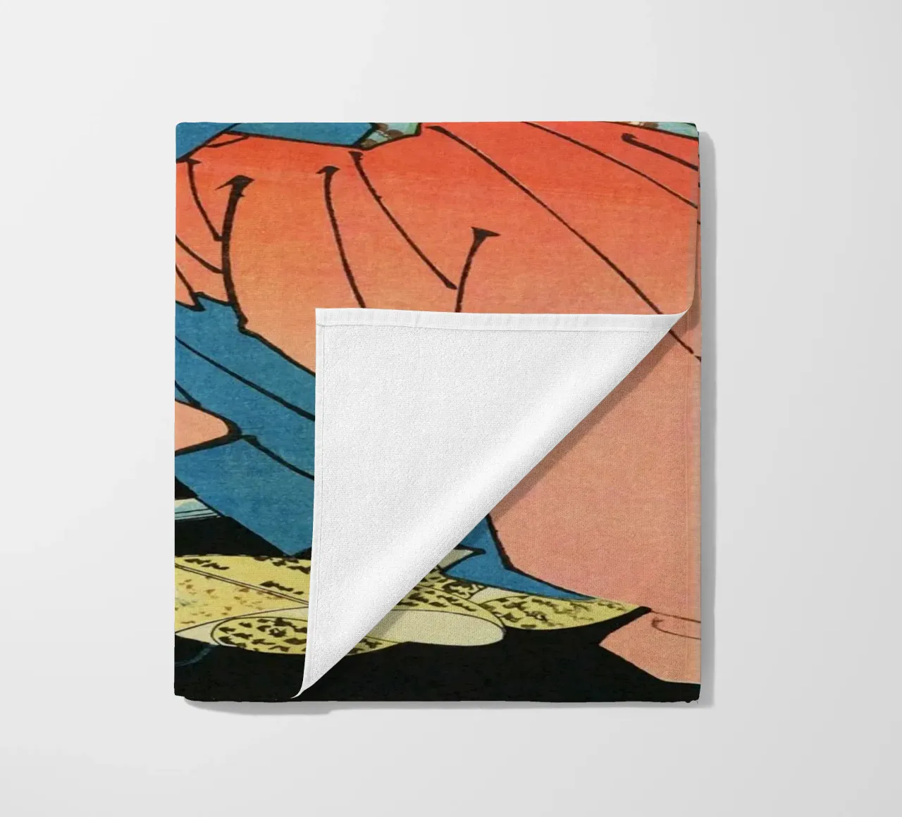 Démon se battant avec un samouraï - Ancien art japonais Ukiyo-e serviette de plage de Masterpieces Of Japanese Art