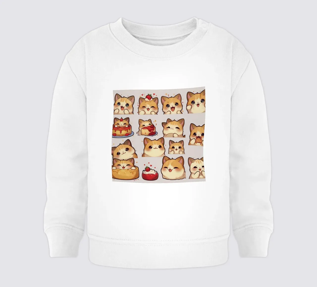 Gatto e pane alle fragole felpa neonato da brockcon Shop
