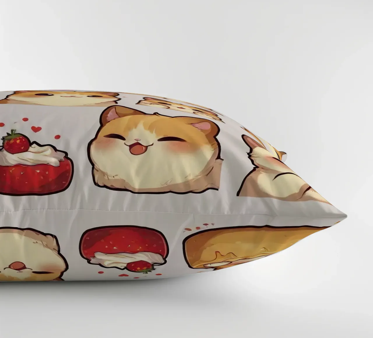 Gatto e pane alle fragole cuscino da brockcon Shop