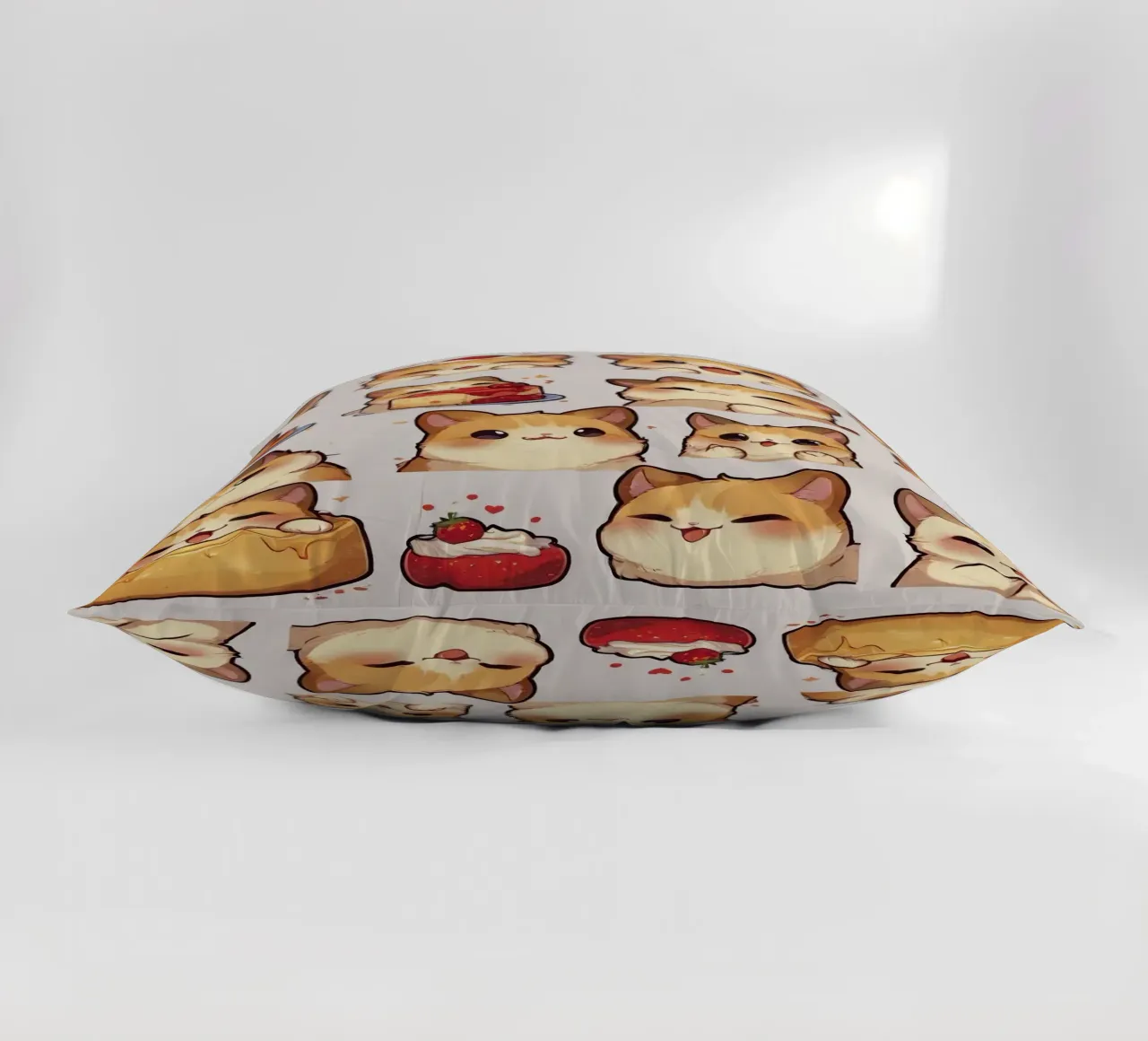 Gatto e pane alle fragole cuscino da brockcon Shop