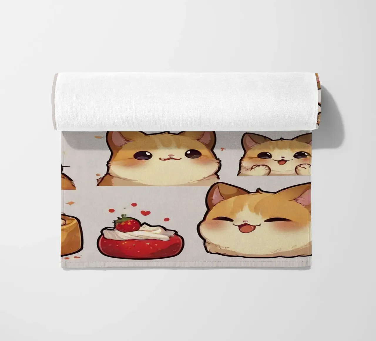 Gatto e pane alle fragole telo mare da brockcon Shop