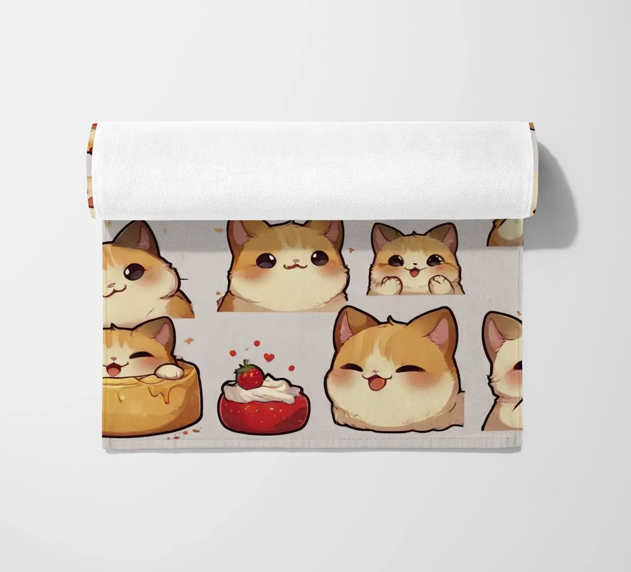Gatto e pane alle fragole telo mare da brockcon Shop