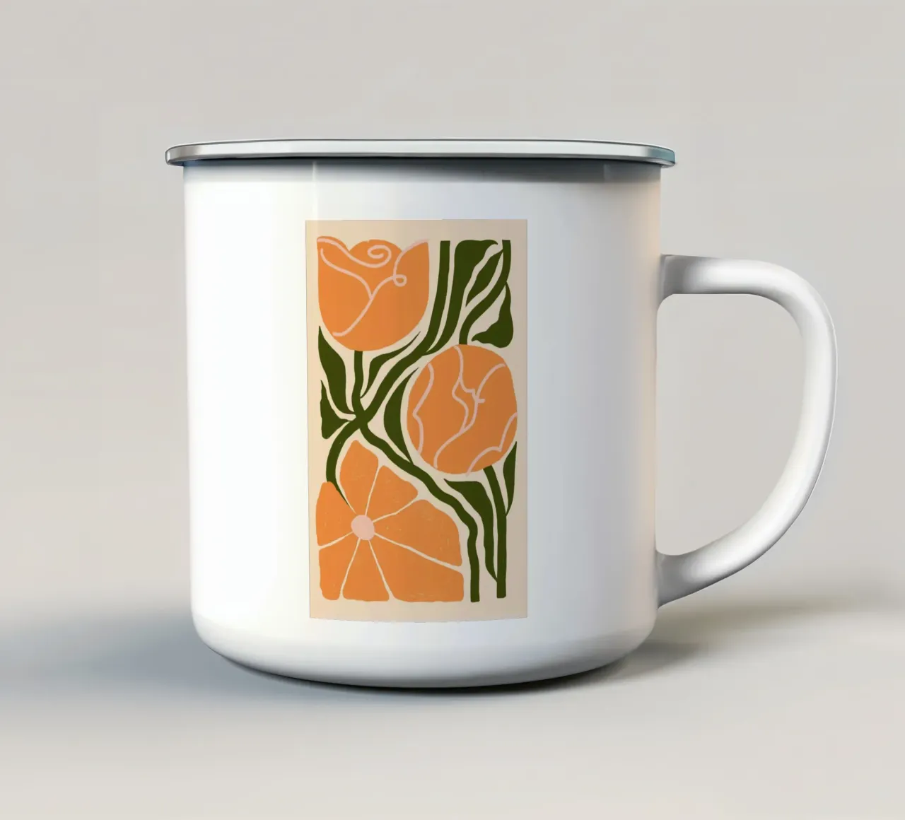 Flower's Fingerprints tazza in smalto da Pure