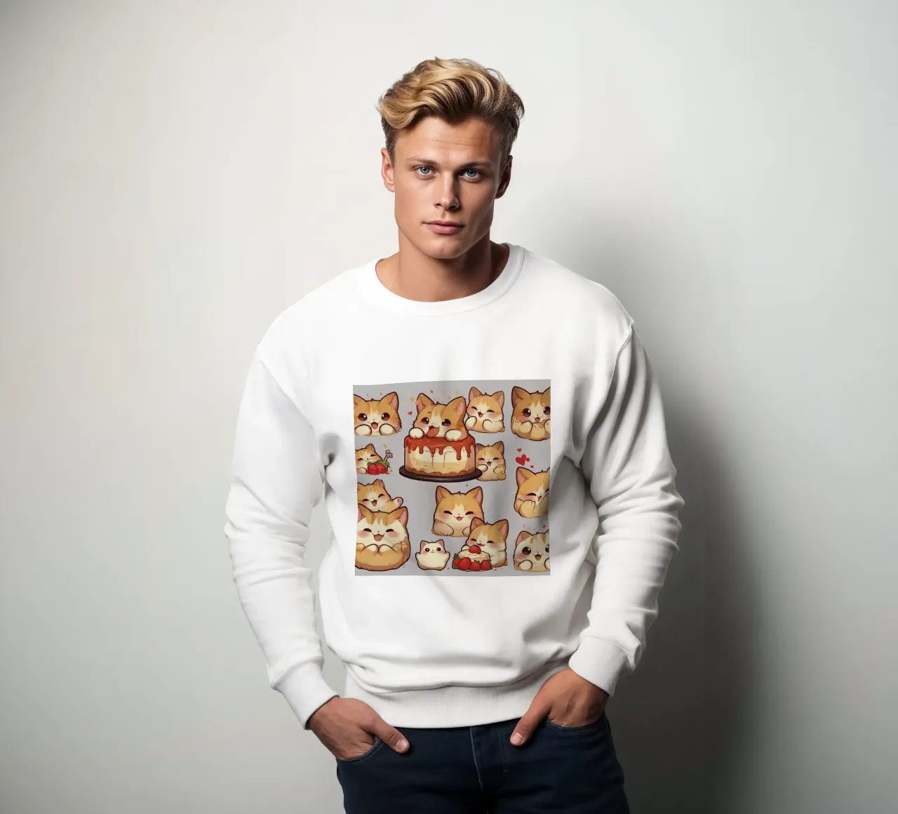 Pane ai gatti e alle fragole felpa da brockcon Shop