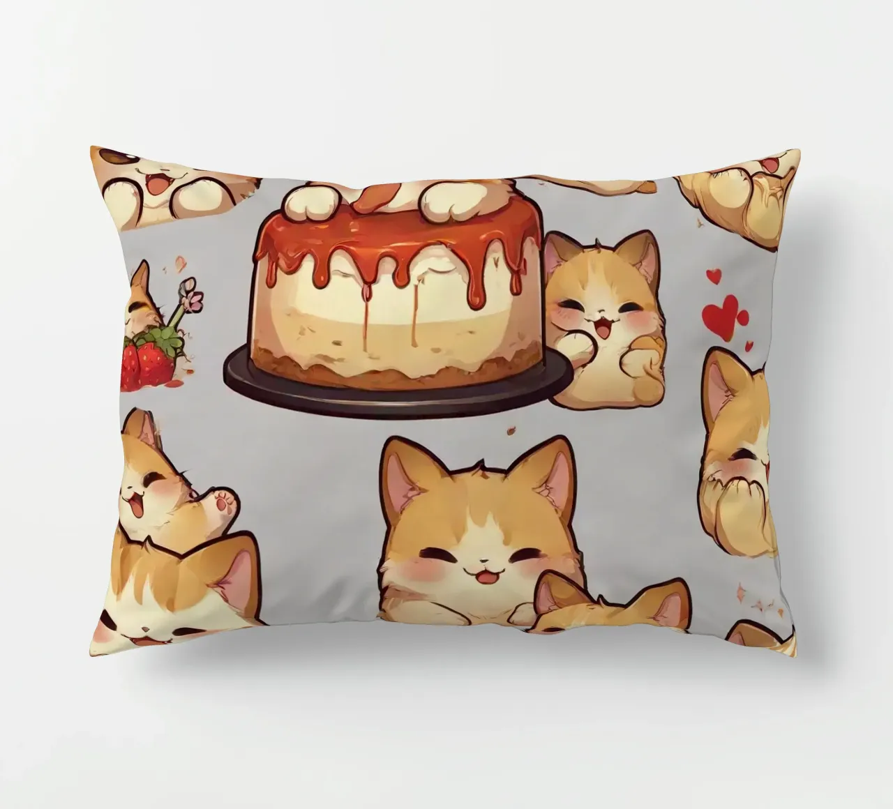 Pane ai gatti e alle fragole cuscino da brockcon Shop