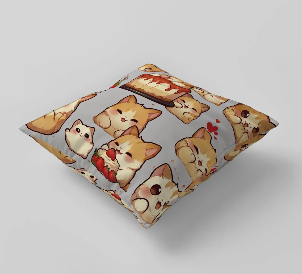 Pane ai gatti e alle fragole cuscino da brockcon Shop