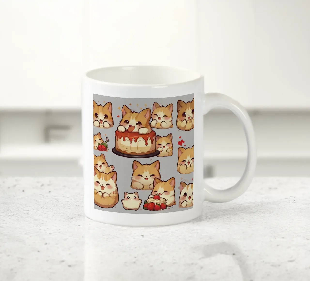Pane ai gatti e alle fragole tazza in ceramica da brockcon Shop