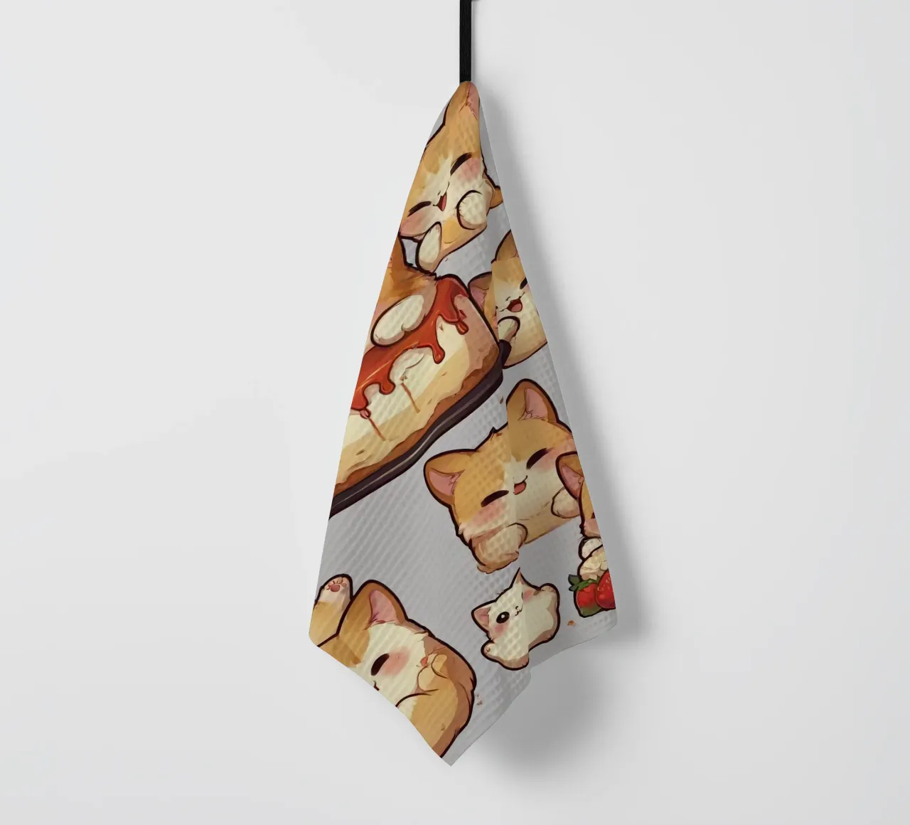 Pane ai gatti e alle fragole canovaccio da cucina da brockcon Shop