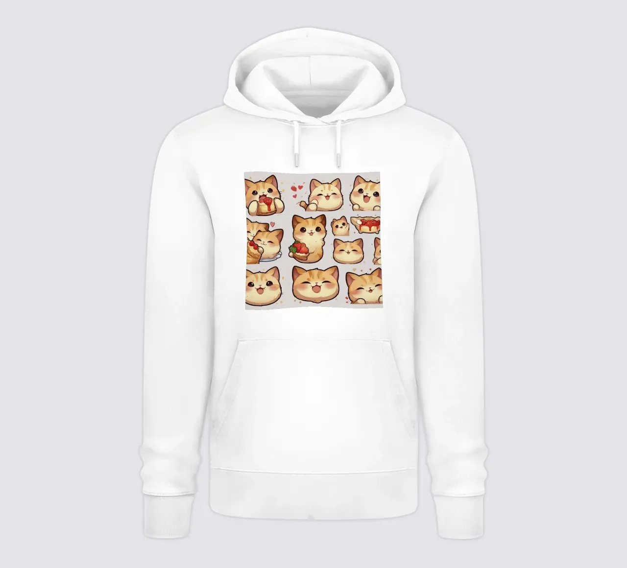 Gatto e fragola felpa con cappuccio da brockcon Shop