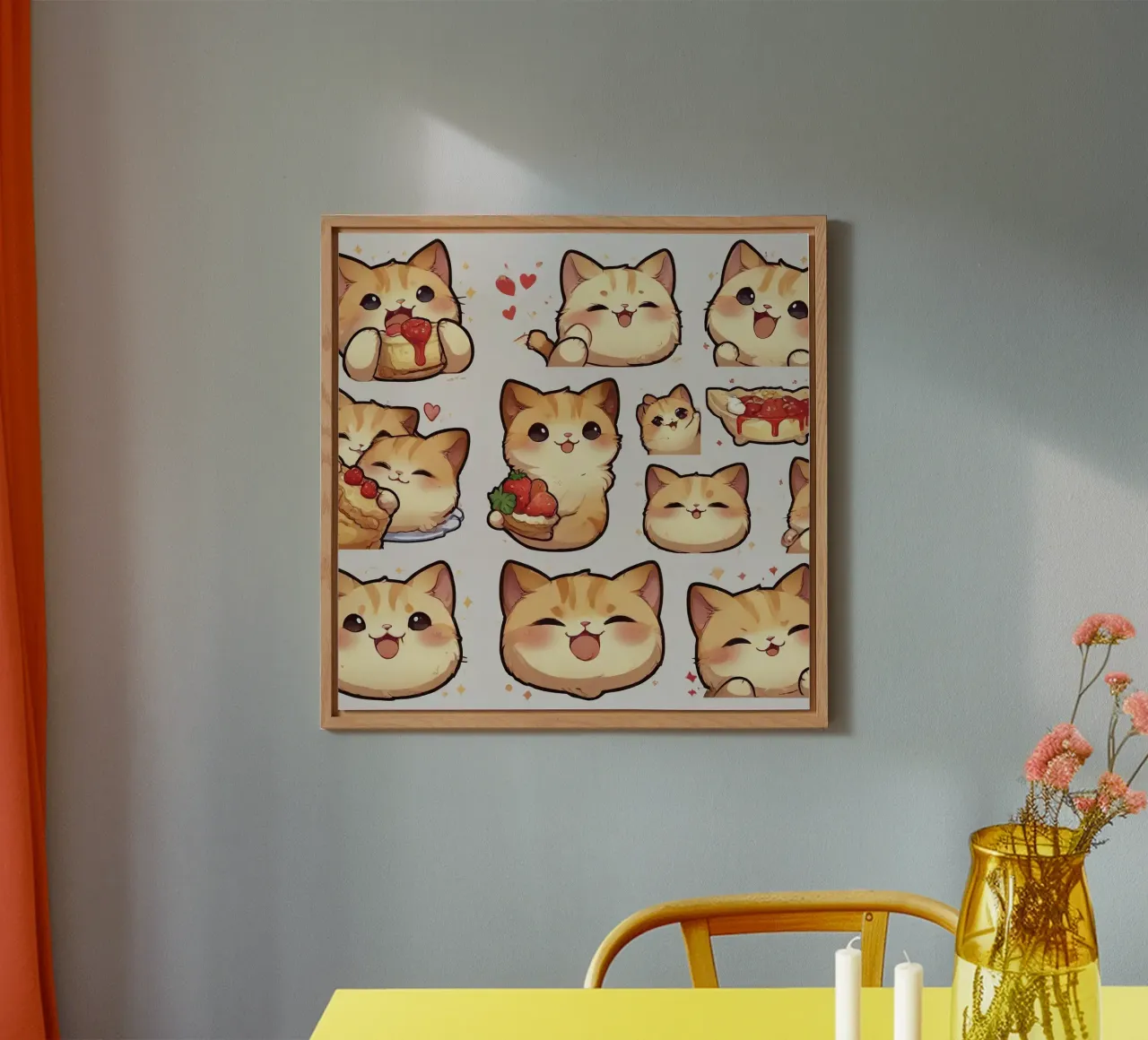 Gatto e fragola alluminio dibond da brockcon Shop