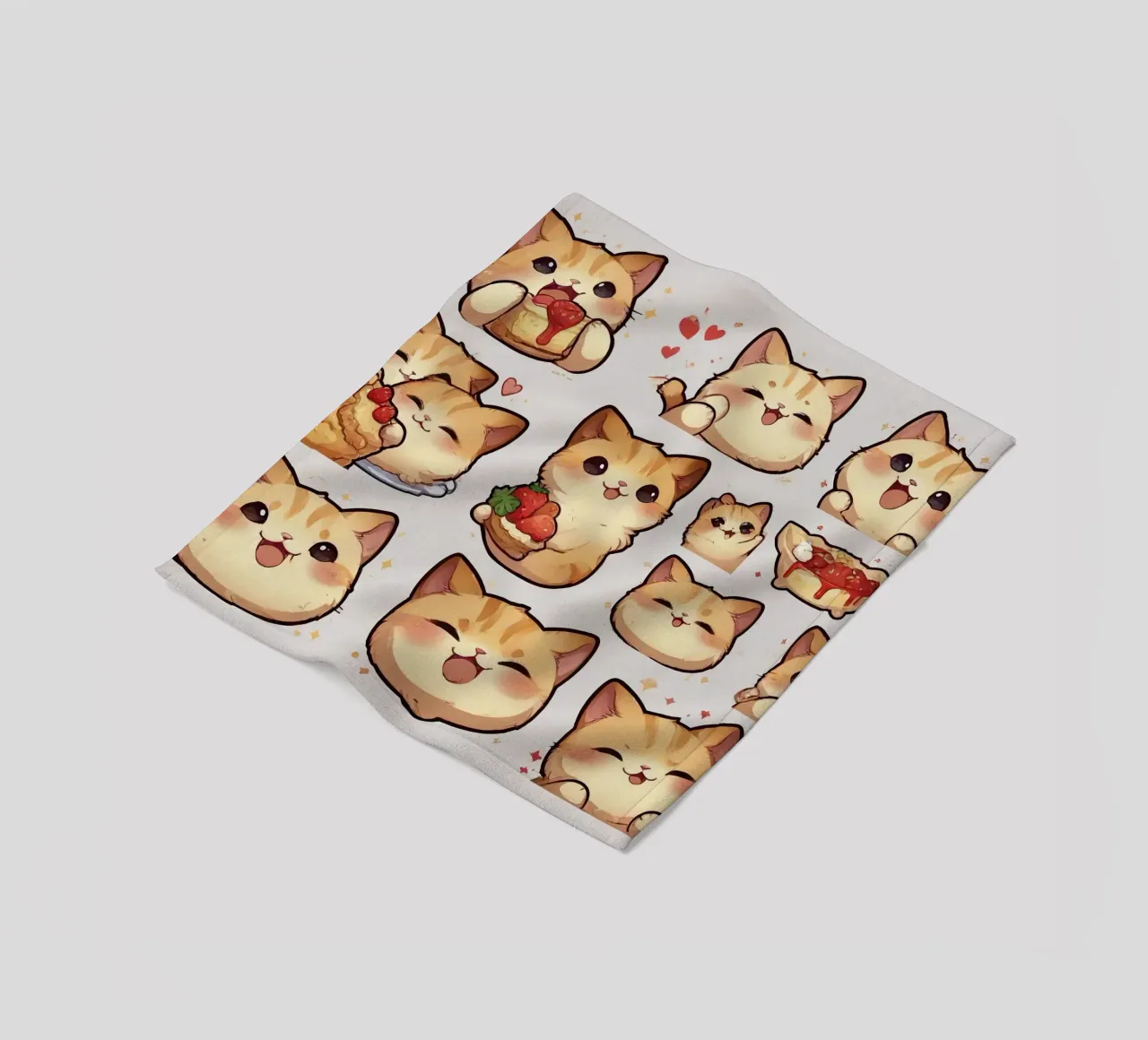 Gatto e fragola coperta in pile da brockcon Shop