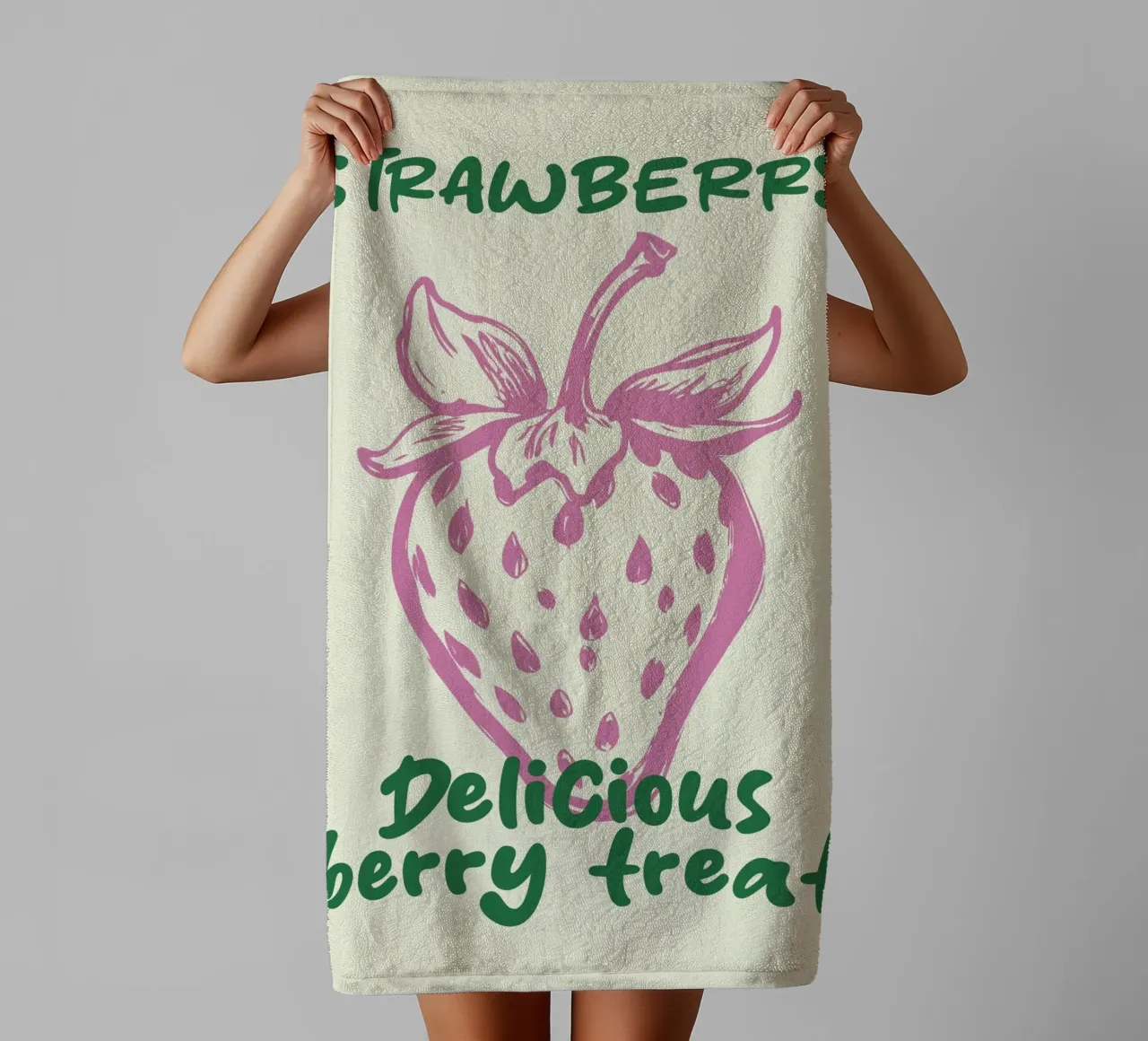 delicious strawberry towel by ramosashop