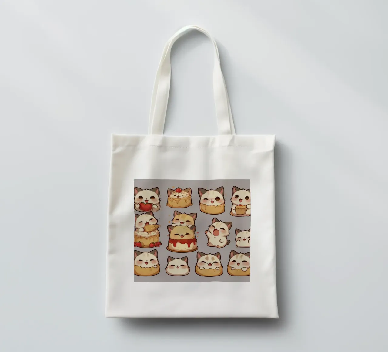 Chat mignon et pain aux fraises tote bag de brockcon Shop