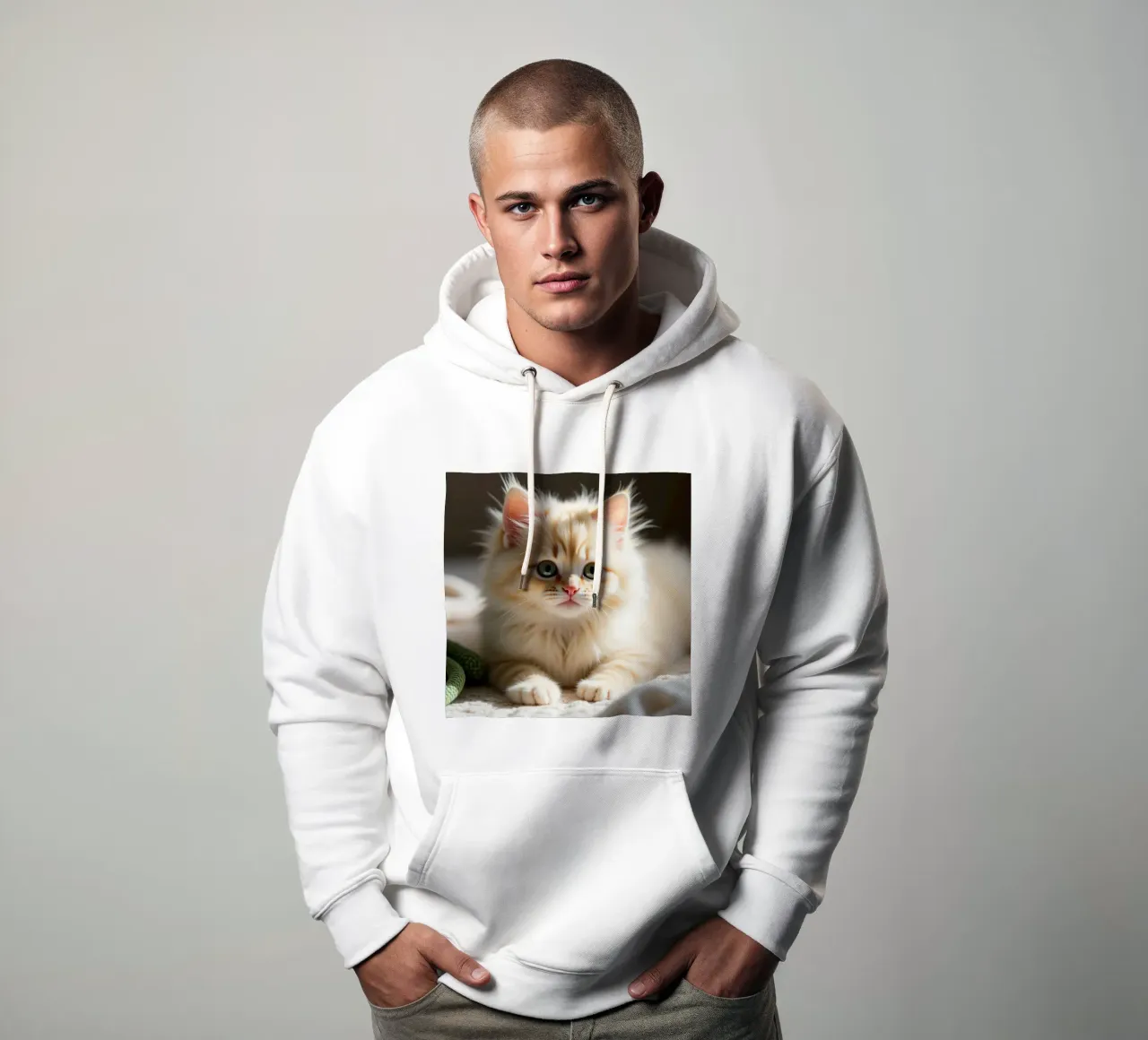 Gatto carino felpa con cappuccio da brockcon Shop