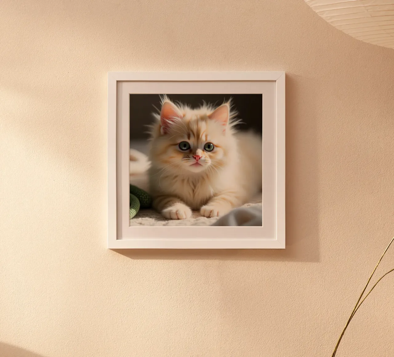 Gatto carino poster con telaio in legno da brockcon Shop