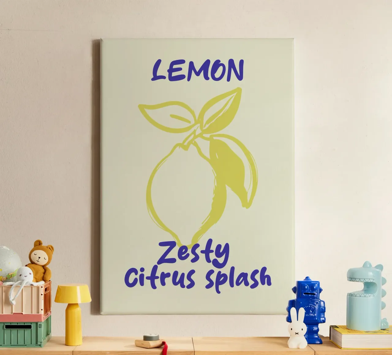 lemon tela con Cornice a cassetta da ramosashop