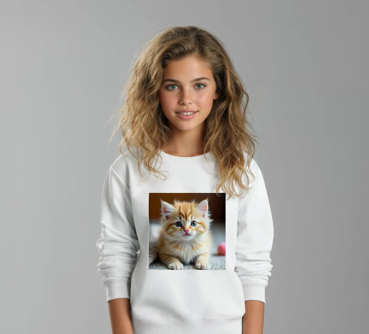 Gatto arancione felpa bambino da brockcon Shop