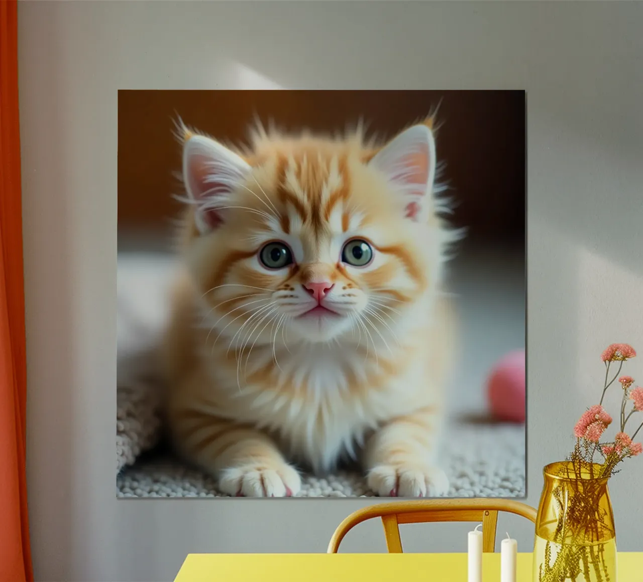 Gatto arancione poster con telaio in plastica da brockcon Shop