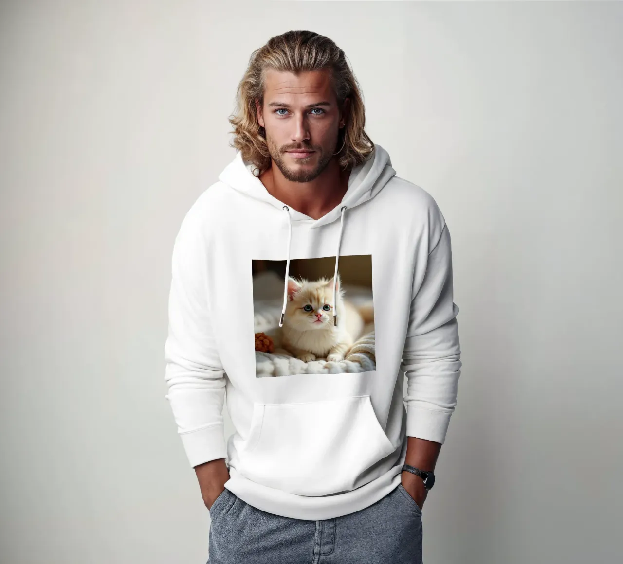Orange Cute Cat hoodie by brockcon Shop