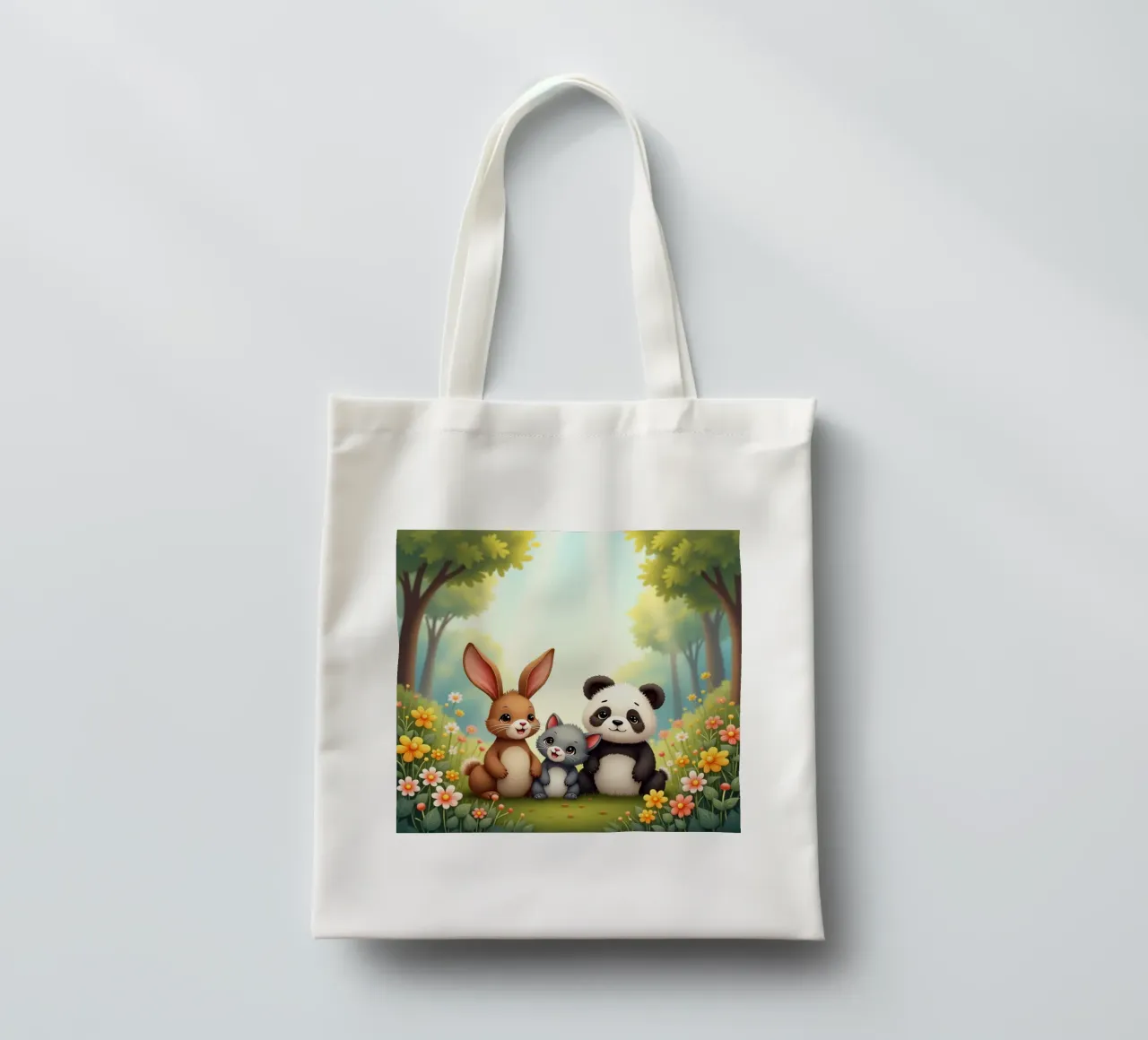 Panda e coniglio borsa in juta da brockcon Shop