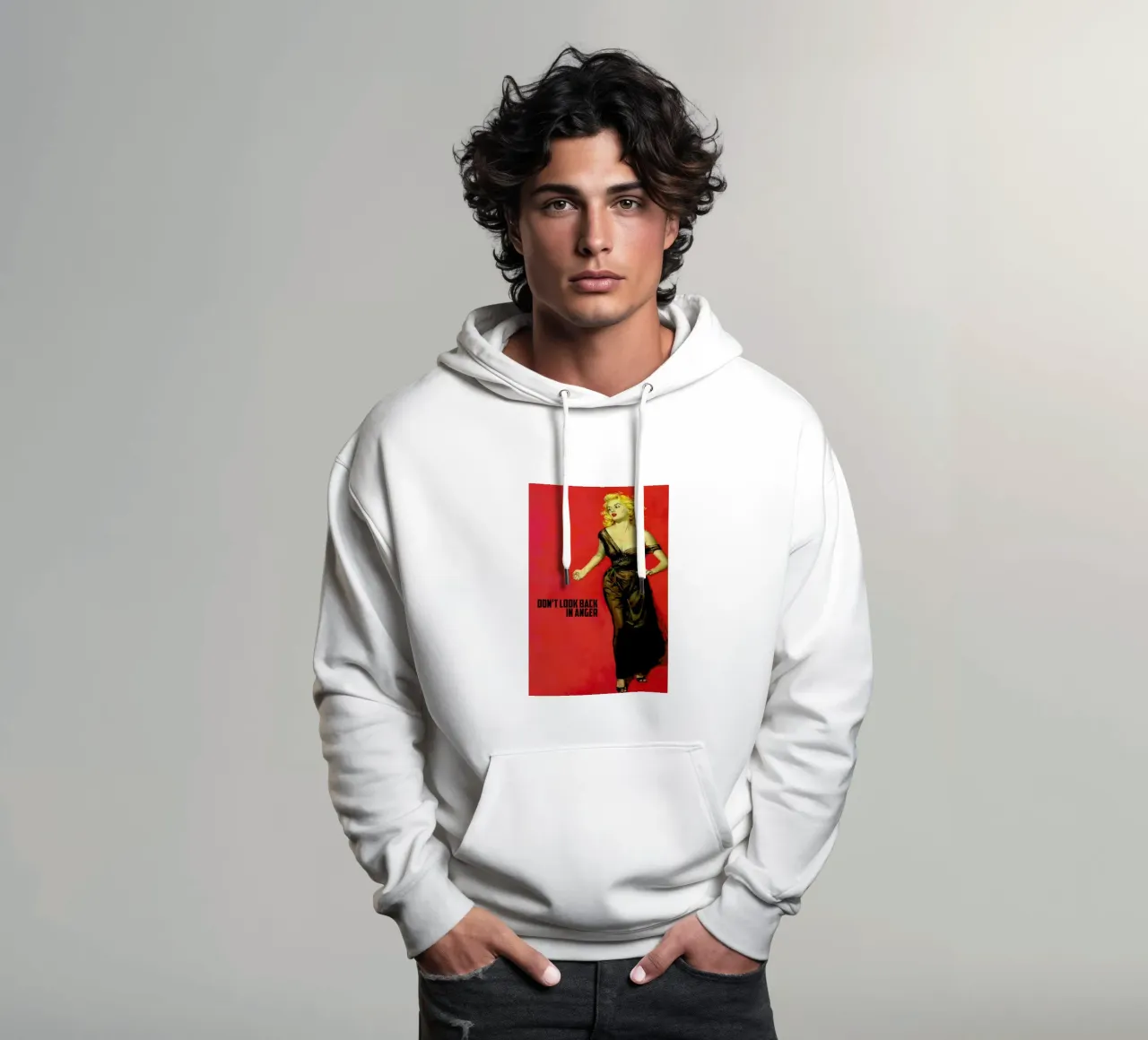 Don't Look Back In Anger felpa con cappuccio da Gallery Print and Art Limited