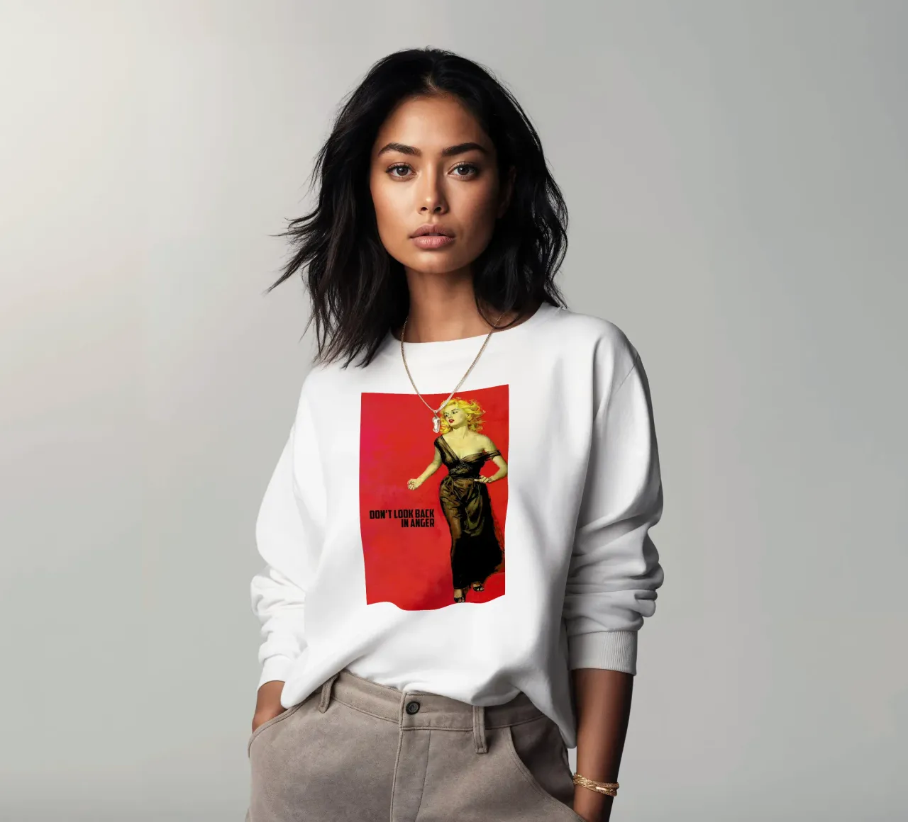 Don't Look Back In Anger felpa da Gallery Print and Art Limited