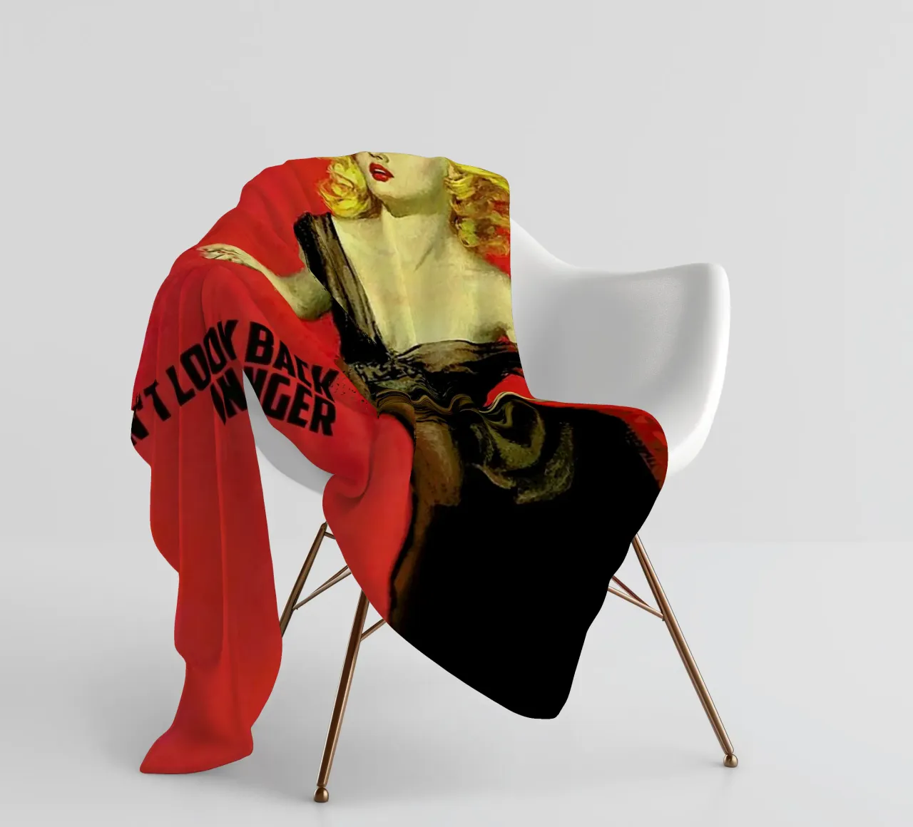 Don't Look Back In Anger coperta in pile da Gallery Print and Art Limited
