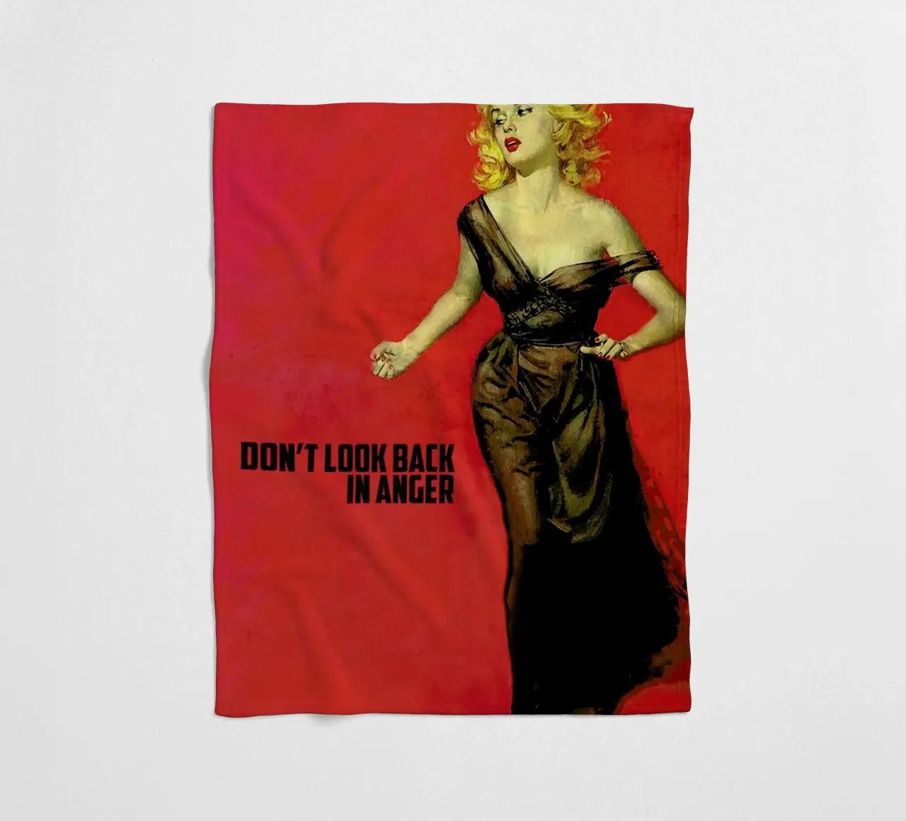 Don't Look Back In Anger coperta in pile da Gallery Print and Art Limited