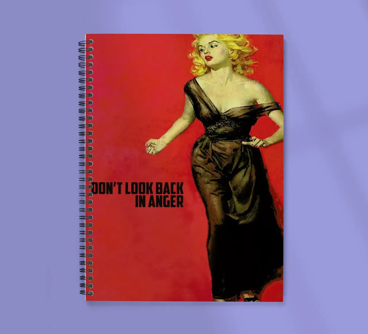 Don't Look Back In Anger spiral notebook by Gallery Print and Art Limited