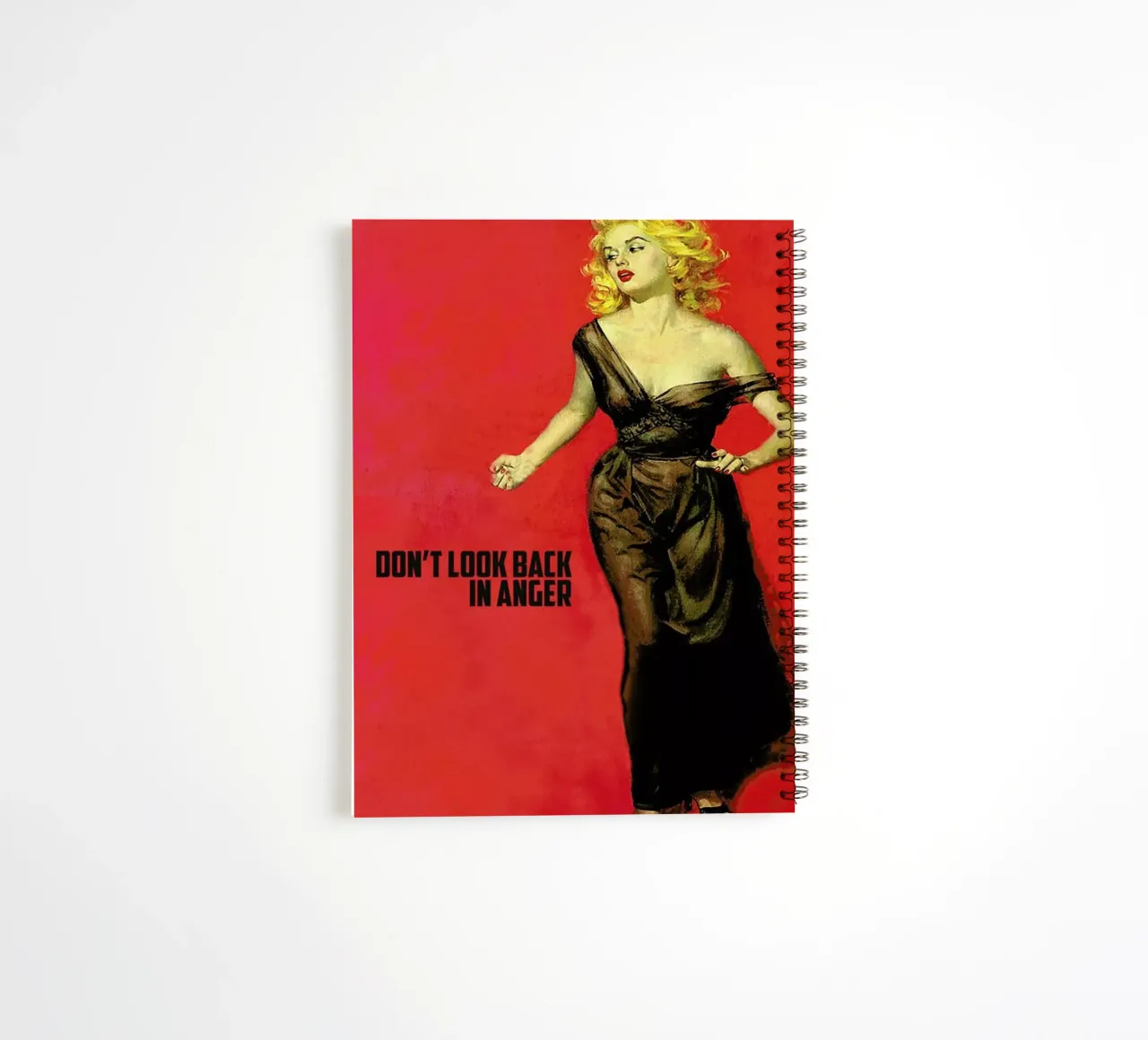 Don't Look Back In Anger spiral notebook by Gallery Print and Art Limited