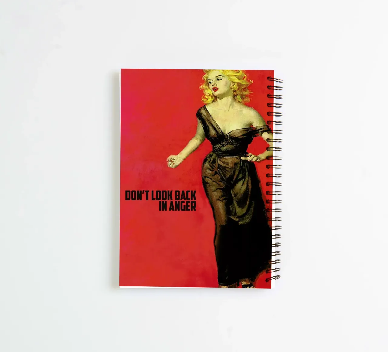 Don't Look Back In Anger spiral notebook by Gallery Print and Art Limited