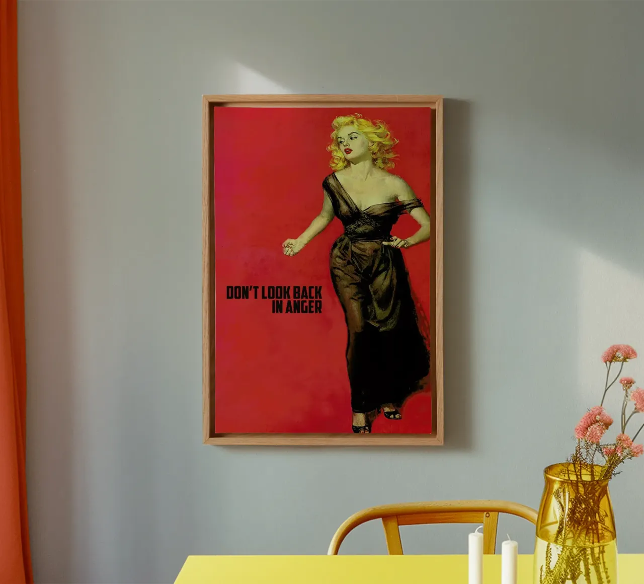 Don't Look Back In Anger tela con Cornice a cassetta da Gallery Print and Art Limited