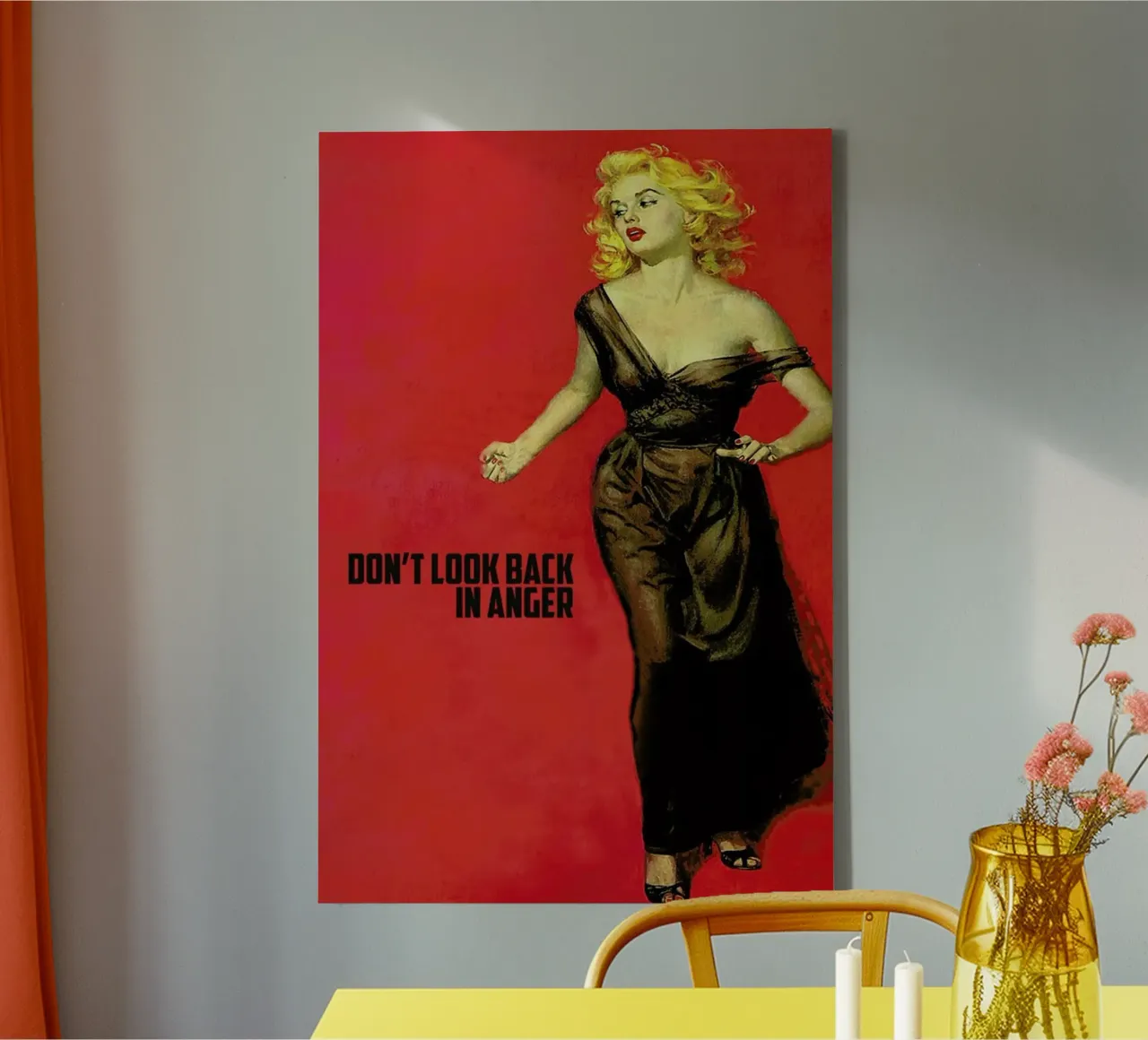 Don't Look Back In Anger tela con Cornice a cassetta da Gallery Print and Art Limited