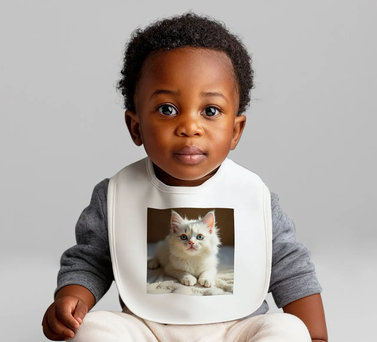 Gatto bianco bavaglino da brockcon Shop