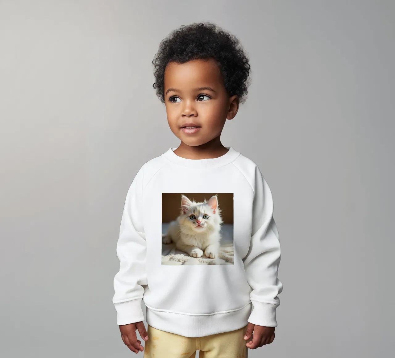 Gatto bianco felpa neonato da brockcon Shop