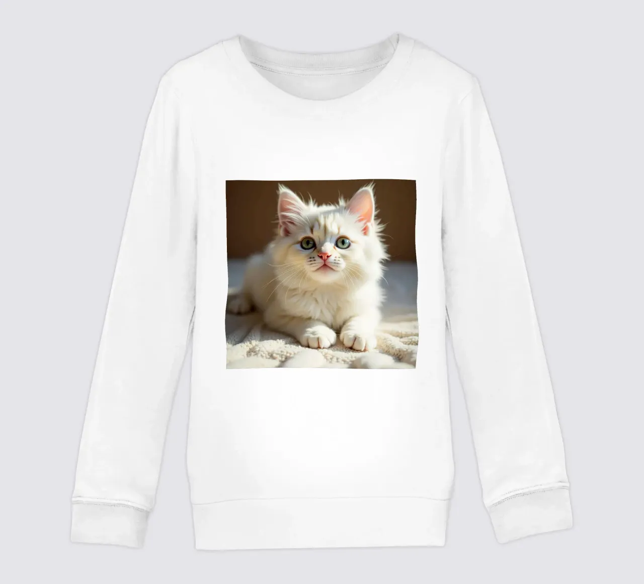 Gatto bianco felpa bambino da brockcon Shop