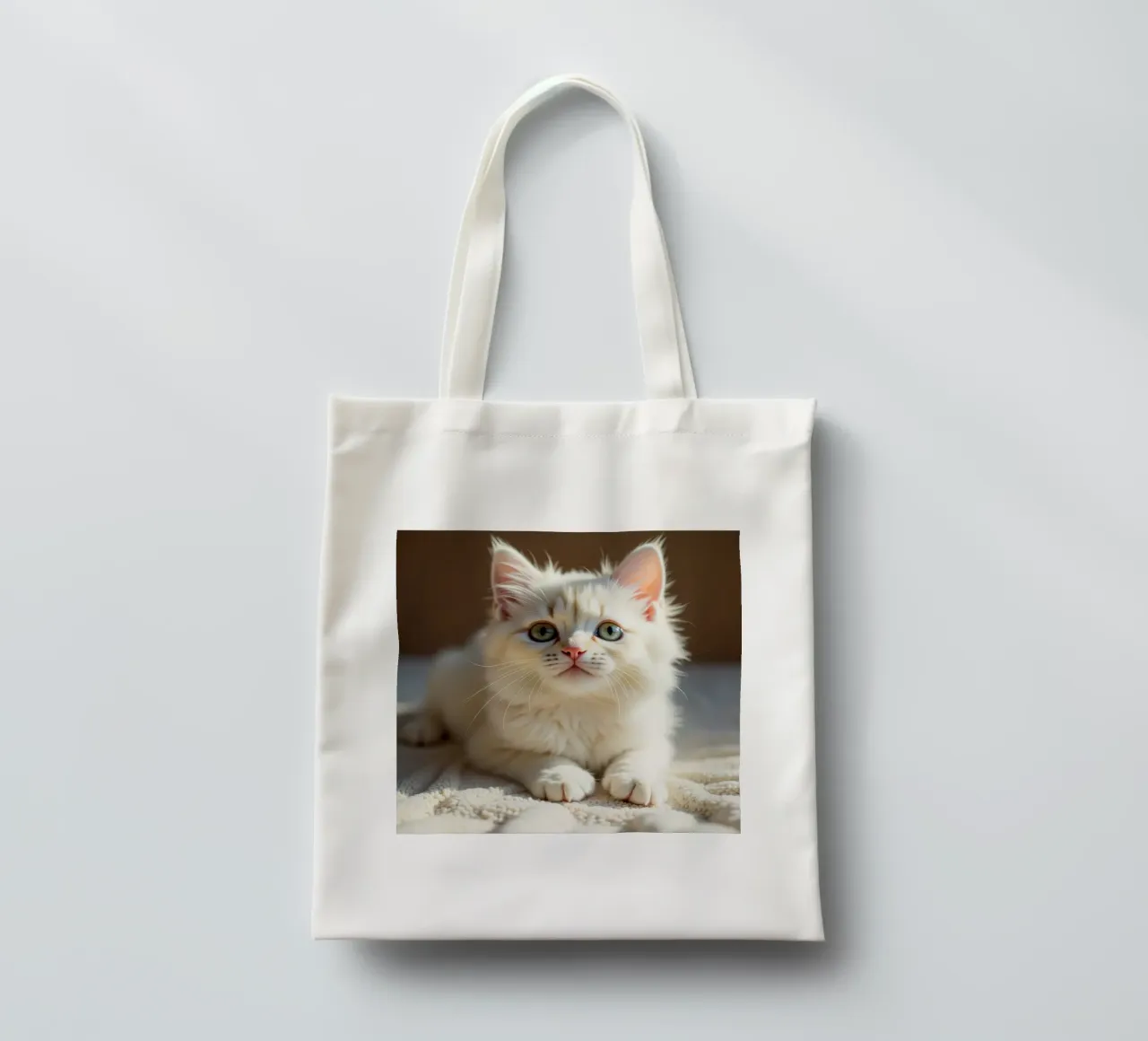 White Cat tote bag by brockcon Shop