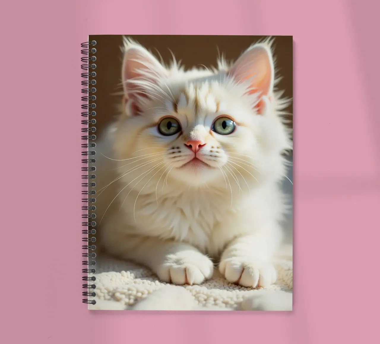 White Cat spiral notebook by brockcon Shop