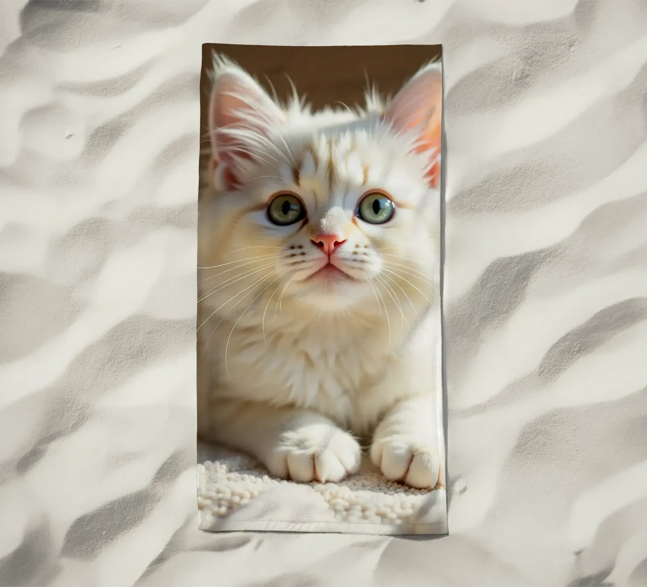 Gatto bianco telo mare da brockcon Shop
