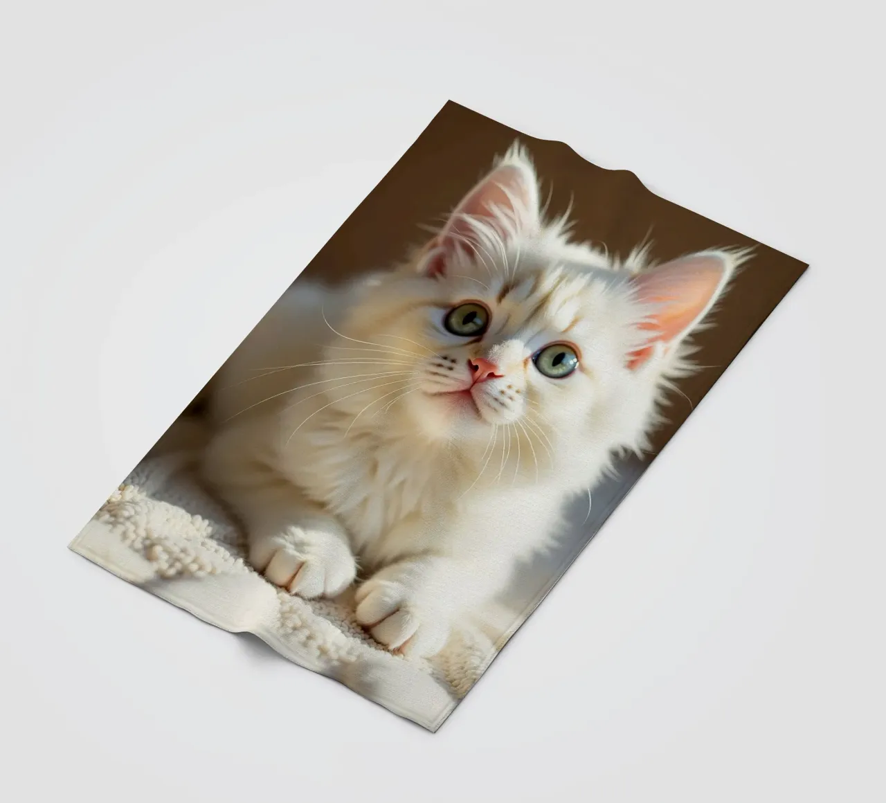 Gatto bianco coperta in pile da brockcon Shop
