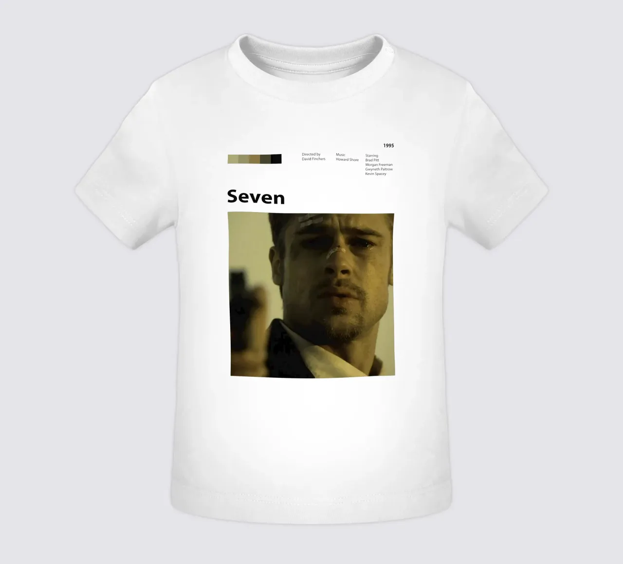 Seven baby t-shirt by 🎞 The Movie Wall