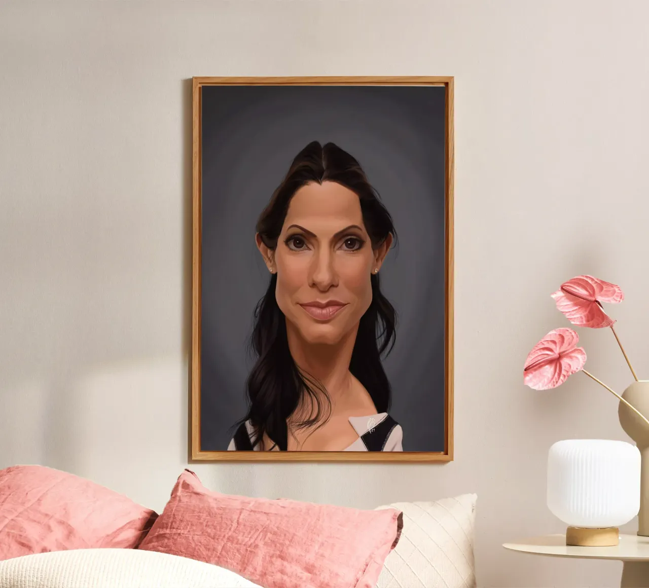 Sandra Bullock alluminio dibond da Rob Art | Illustration