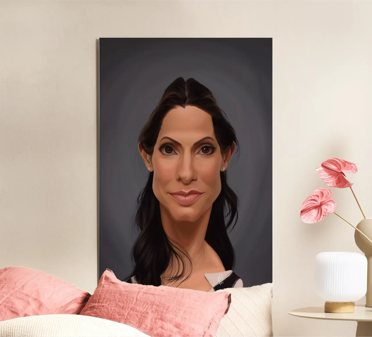 Sandra Bullock alluminio dibond da Rob Art | Illustration